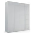 Rauch Skat Meridian 201cm 4 Door Wardrobe - Silk Grey and Silk Grey Glass