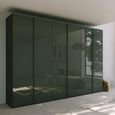 Rauch Skat Meridian 301cm 6 Door Wardrobe - Graphite and Basalt Glass