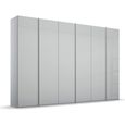 Rauch Skat Meridian 301cm 6 Door Wardrobe - Silk Grey and Silk Grey Glass