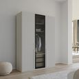 Rauch Skat Shine 151cm 3 Door Wardrobe - Silk Grey
