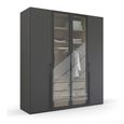 Rauch Skat Shine 201cm 4 Door Wardrobe - Graphite