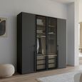 Rauch Skat Shine 201cm 4 Door Wardrobe - Graphite
