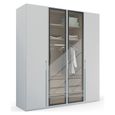 Rauch Skat Shine 201cm 4 Door Wardrobe - Silk Grey