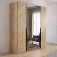Rauch Skyla 181cm 4 Door Wardrobe with Mirror - Artisan Oak