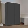 Rauch Slide 131cm 2 Door Sliding Wardrobe - Metallic Dark Grey
