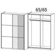 Rauch Slide 131cm 2 Door Sliding Wardrobe with Mirror - Alpine White