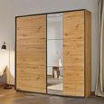Rauch Slide 175cm 2 Door Sliding Wardrobe with Mirror - Artisan Oak