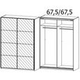Rauch Subito 136cm 2 Door Mirrored Sliding Wardrobe - Alpine White