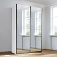 Rauch Subito 136cm 2 Door Mirrored Sliding Wardrobe - Alpine White