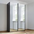Rauch Subito 136cm 2 Door Mirrored Sliding Wardrobe - Metallic Dark Grey