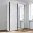 Rauch Subito 136cm 2 Door Sliding Wardrobe with Mirror - Alpine White