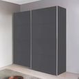 Rauch Subito 181cm 2 Door Sliding Wardrobe - Metallic Dark Grey