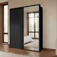 Rauch Taro 162cm 2 Door Sliding Wardrobe with Mirror - Graphite