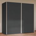 Rauch Taro 201cm 2 Door Sliding Wardrobe - Graphite