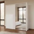 Rauch Taro 201cm 2 Door Sliding Wardrobe with Mirror - Alpine White