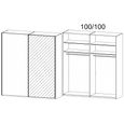 Rauch Taro 201cm 2 Door Sliding Wardrobe with Mirror - Graphite