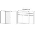 Rauch Taro 301cm 3 Door Sliding Wardrobe with Mirror - Champagne