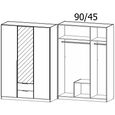Rauch Texas 136cm 3 Door Combi Wardrobe - Sonoma Oak