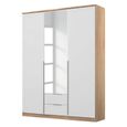 Rauch Texas 136cm 3 Door Combi Wardrobe - Sonoma Oak and Alpine White