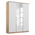 Rauch Texas 136cm 3 Door Combi Wardrobe - Sonoma Oak and Alpine White