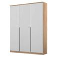 Rauch Texas 136cm 3 Door Wardrobe - Sonoma Oak and Alpine White