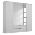 Texas Wardrobe - 181cm - 4 Door - Combi - Alpine White