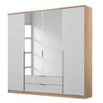 Texas Wardrobe - 181cm - 4 Door - Combi - Sonoma Oak & Alpine White
