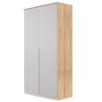 Rauch Texas 91cm 2 Door Wardrobe with Extras - Sonoma Oak and Alpine White