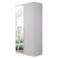 Rauch Texas 91cm 2 Door Wardrobe with Mirror - Alpine White
