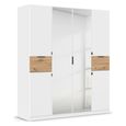 Rauch Ticao 181cm 6 Door Combi Wardrobe - Alpine White and Artisan Oak