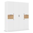 Rauch Ticao 181cm 6 Door Wardrobe - Alpine White and Artisan Oak