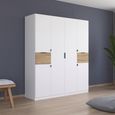 Rauch Ticao 181cm 6 Door Wardrobe - Alpine White and Artisan Oak