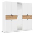 Rauch Ticao 226cm 9 Door Combi Wardrobe - Alpine White and Artisan Oak