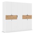 Rauch Ticao 226cm 9 Door Wardrobe - Alpine White and Artisan Oak