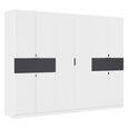 Rauch Ticao 271cm 10 Door Wardrobe - Alpine White and Metallic Dark Grey