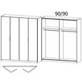 Rauch Wingview Lite 181cm 4 Door Wardrobe - Artisan Oak