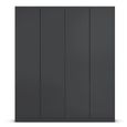 Rauch Wingview Lite 181cm 4 Door Wardrobe - Metallic Dark Grey