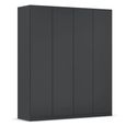 Rauch Wingview Lite 181cm 4 Door Wardrobe - Metallic Dark Grey