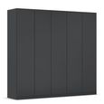 Rauch Wingview Lite 226cm 5 Door Wardrobe - Metallic Dark Grey