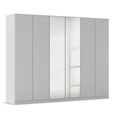 Rauch Wingview Lite 271cm 6 Door Wardrobe with Mirror - Silk Grey
