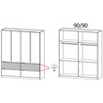 Rauch Winnipeg 181cm 4 Door Wardrobe with Lighting - Alpine White and Halifax Oak