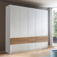 Rauch Winnipeg 226cm 5 Door Wardrobe - Alpine White and Halifax Oak