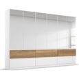 Rauch Winnipeg 271cm 6 Door Wardrobe with Mirror - Alpine White and Halifax Oak