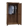 Rustic Oak Wardrobe - 2 Door - Oak