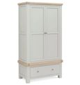Salcombe Double Wardrobe - 2 Door 1 Drawer - Grey Oak