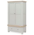 Salcombe Double Wardrobe - 2 Door 1 Drawer - Grey Oak