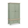 Salcombe Double Wardrobe - 2 Door 1 Drawer - Sage Oak