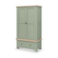 Salcombe Double Wardrobe - 2 Door 1 Drawer - Sage Oak