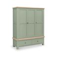 Salcombe Wardrobe - 3 Door 2 Drawer - Sage Oak