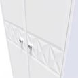 San Jose Matt White 2 Door Plain Tall Wardrobe